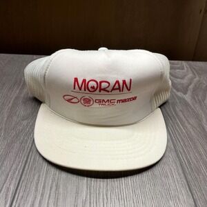 Vintage GMC Mazda Trucks Cadillac Trucker White Snapback Hat Adjustable Hotrods